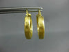 ESTATE 18KT YELLOW GOLD 3D CLASSIC MATTE HOOP EARRINGS #25141