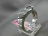 ESTATE WIDE 1.47CT ROUND & PRINCESS DIAMOND 18KT WHITE GOLD 3D MULTI ROW RING