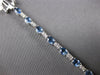 ESTATE 4.98CT DIAMOND & AAA SAPPHIRE 14K WHITE GOLD OVAL & ROUND TENNIS BRACELET