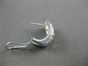 ESTATE LARGE 1.02CT DIAMOND 14KT WHITE GOLD HEART FILIGREE CLIP ON LOVE EARRINGS