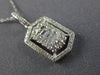 ESTATE .44CT DIAMOND 14KT WHITE GOLD 3D CLASSIC CLUSTER HEXAGON FLOATING PENDANT