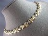 ESTATE 14KT WHITE AND YELLOW GOLD 10MM ITALIAN XO FLAT 17 INCH NECKLACE #27460