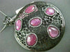 ESTATE LARGE 1.36CT DIAMOND & AAA PINK SAPPHIRE 14KT BLACK GOLD FILIGREE PENDANT
