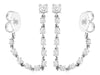 ESTATE .74CT DIAMOND 14KT WHITE GOLD BY THE YARD INSIDE OUT FUN HANGING EARRINGS