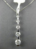 ESTATE 1.40CT DIAMOND 14KT WHITE GOLD 3D ETOILE FIVE  STONE JOURNEY LOVE PENDANT