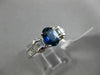 ESTATE WIDE 1.75CT DIAMOND & SAPPHIRE 18K WHITE GOLD 3D WEDDING ANNIVERSARY RING