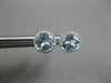 2.25CT DIAMOND & AAA BLUE TOPAZ 14KT WHITE GOLD ROUND CLASSIC HALO STUD EARRINGS