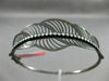 ESTATE 1.25CT DIAMOND 14KT BLACK GOLD 3D MULTI LEAF HANDCRAFTED BANGLE BRACELET