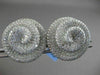 ESTATE MASSIVE 5.98CT DIAMOND 14KT WHITE GOLD 3D SWIRL CLIP ON EARRINGS F/G VVS