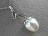 ESTATE LARGE DIAMOND 14K WHITE GOLD SOUTH SEA PEARL STRAWBERRY FLOATING PENDANT