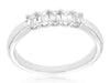 .53CT DIAMOND 14K WHITE GOLD EMERALD CUT 5 STONE LUCIDA WEDDING ANNIVERSARY RING