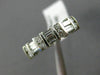 ESTATE .54CT ROUND & BAGUETTE DIAMOND 14KT WHITE GOLD 3D ANNIVERSARY RING #22477