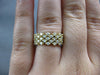 ESTATE 1.12CT DIAMOND 14KT YELLOW GOLD 3D MULTI ROW FLEXIBLE PANTHER LOVE RING