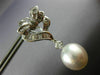 ESTATE LARGE 1.28CT DIAMOND & AAA SOUTH SEA PEARL 18KT WHITE GOLD HEART EARRINGS
