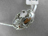 ESTATE LARGE .10CT DIAMOND 14K WHITE GOLD CLASSIC MULTI BUTTERFLY BARREL PENDANT