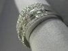 ESTATE LARGE 2.67CT DIAMOND 18K WHITE GOLD 3D MULTI ROW WEDDING ANNIVERSARY RING