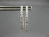 .50CT DIAMOND 14KT WHITE GOLD 3D CLASSIC 1.5mm INSIDE OUT LOVE HOOP EARRINGS