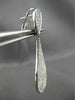 ESTATE LARGE 3.35CT DIAMOND 18KT WHITE GOLD 3D RAIN DROP FLOATING DROP EARRINGS