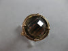 ESTATE 5.0CT AAA SMOKY TOPAZ 14KT ROSE GOLD 3D SOLITAIRE FILIGREE FUN RING