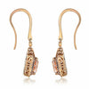 3.46CT DIAMOND & AAA MORGANITE 18KT ROSE GOLD CUSHION & ROUND HANGING EARRINGS