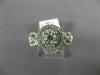 ESTATE LARGE 1.0CT 14K WHITE GOLD DOUBLE HALO SOLITAIRE INFINITY ENGAGEMENT RING