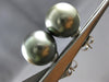 ESTATE EXTRA LARGE AAA TAHITIAN PEARL 14KT WHITE GOLD 3D CLASSIC STUD EARRINGS