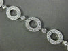 ESTATE 2.12CT DIAMOND 18KT WHITE GOLD CIRCULAR OVAL BY THE YARD TENNIS BRACELET