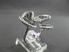ESTATE LARGE 2.52CTW BLACK & WHITE DIAMOND 18KT WHITE GOLD 3D FLOWER FUN RING