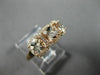 ESTATE WIDE 2.51CT DIAMOND & AAA MORGANITE 14KT ROSE GOLD 3D 3 STONE FUN RING