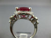 LARGE 12.15CT DIAMOND & AAA RUBY 14K WHITE GOLD OVAL ROUND & MARQUISE RING 26886