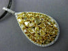 EXTRA LARGE 4.62CT WHITE & INTENSE YELLOW DIAMOND 18K TWO TONE GOLD LOVE PENDANT