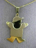 ESTATE 14KT YELLOW GOLD HANDCRAFTED BABY BOY ENGRAVABLE FLOATING PENDANT #25192