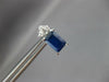 2.25CT DIAMOND & AAA SAPPHIRE 14KT WHITE GOLD EMERALD STUD CUT EARRINGS #27122