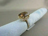 ESTATE WIDE 7.47CT AAA SMOKEY TOPAZ & DIAMOND 14KT WHITE & YELLOW GOLD RING