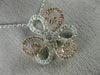 ESTATE 1.18CT WHITE & PINK DIAMOND 18KT WHITE & ROSE GOLD 3D FLOWER PENDANT