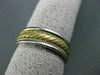 ESTATE WIDE 14KT W & Y GOLD FILIGREE ROPE DESIGN MENS WEDDING RING #ELVINA12