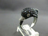 ESTATE WIDE 2.04CT BLACK & WHITE DIAMOND 14K WHITE GOLD DOLPHIN FUN RING AMAZING