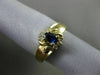 ESTATE .56CT DIAMOND & SAPPHIRE 14KT YELLOW GOLD FLOWER CLUSTER ENGAGEMENT RING