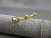 ESTATE .67CT DIAMOND 14K GOLD PAST PRESENT FUTURE 3 STONE PENDANT 16" VVS #13089