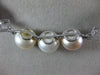 ESTATE .69CT DIAMOND & AAA MULTI COLOR PEARL 14KT WHITE GOLD ETERNITY NECKLACE