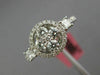 ESTATE WIDE .82CT DIAMOND 18K WHITE GOLD 3D ROUND FLOWER HALO FILIGREE LOVE RING