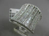 ESTATE EXTRA LARGE 2.13CT DIAMOND 14KT WHITE GOLD HANDCRAFTED ANNIVERSARY RING