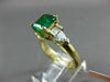 ESTATE 2.33CT DIAMOND & AAA EMERALD 14KT TWO TONE GOLD 3D LUCIDA ENGAGEMENT RING