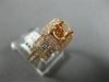 ESTATE WIDE .68CT DIAMOND 14KT ROSE GOLD SQUARE HALO SEMI MOUNT ENGAGEMENT RING