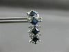 ESTATE 1.40CT DIAMOND & AAA SAPPHIRE 14K WHITE GOLD 3D UMBRELLA CLIP ON EARRINGS