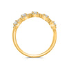 .86CT DIAMOND 18KT YELLOW GOLD OVAL & ROUND SEM ETERNITY FLOWER ANNIVERSARY RING