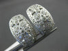 ESTATE LARGE 1.02CT DIAMOND 14KT WHITE GOLD HEART FILIGREE CLIP ON LOVE EARRINGS