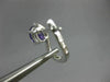 ESTATE 1.28CT DIAMOND & AMETHYST 18K WHITE GOLD SWIRL LEVERBACK HANGING EARRINGS
