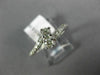 ESTATE .50CT ROUND DIAMOND 14KT WHITE GOLD 2 STONE CLASSIC CRISS CROSS LOVE RING