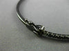 ESTATE 1.26CT WHITE & BLACK DIAMOND 14K BLACK GOLD SEMI ETERNITY BANGLE BRACELET